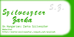 szilveszter zarka business card